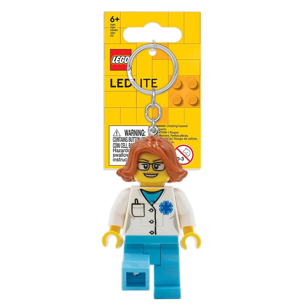 LEGO Female Doctor Minifigure Iconic Key Light (Keyring / Keychain)