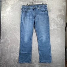Levi's 527 Jeans men's 36x31 Bootcut Blue Denim Light Wash Mid Rise Bootleg
