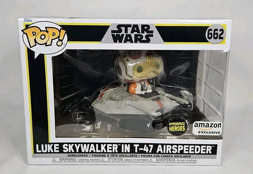 Funko Pop Luke Skywalker Star Wars Hyperspace Heroes T-47 Airspeeder Bobble 662