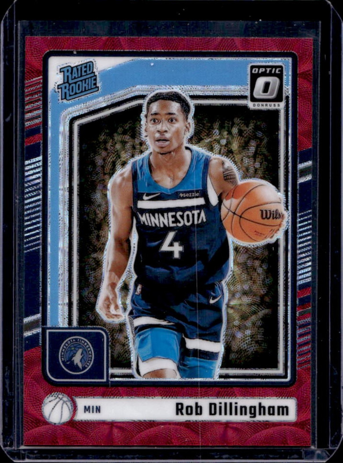 2024-25 Donruss Optic Rob Dillingham Rated Rookie Red International RC #259
