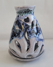 Indigenous Potteries Artisan Hand Made Red Clay Tea Light Luminary W/Under Plate