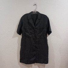 Everlane Black Linen Shirt Dress, Size S