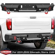For 2019-2026 Silverado /Sierra 1500 Offroad Rear Bumper With LED Light &D-rings