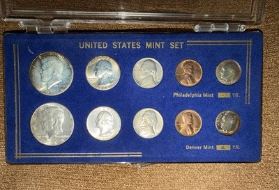 Two mint sets, 1964 and 1963, both Philadelphia and Denver both in