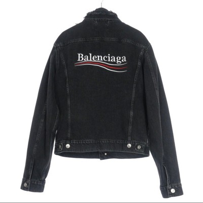 Balenciaga】 Damaged Denim Jacket /Black