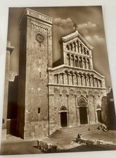 Vintage CAGLIARI Italia Cattedrale di Santa Maria Assunta Santa Cecilia RPPC Raro