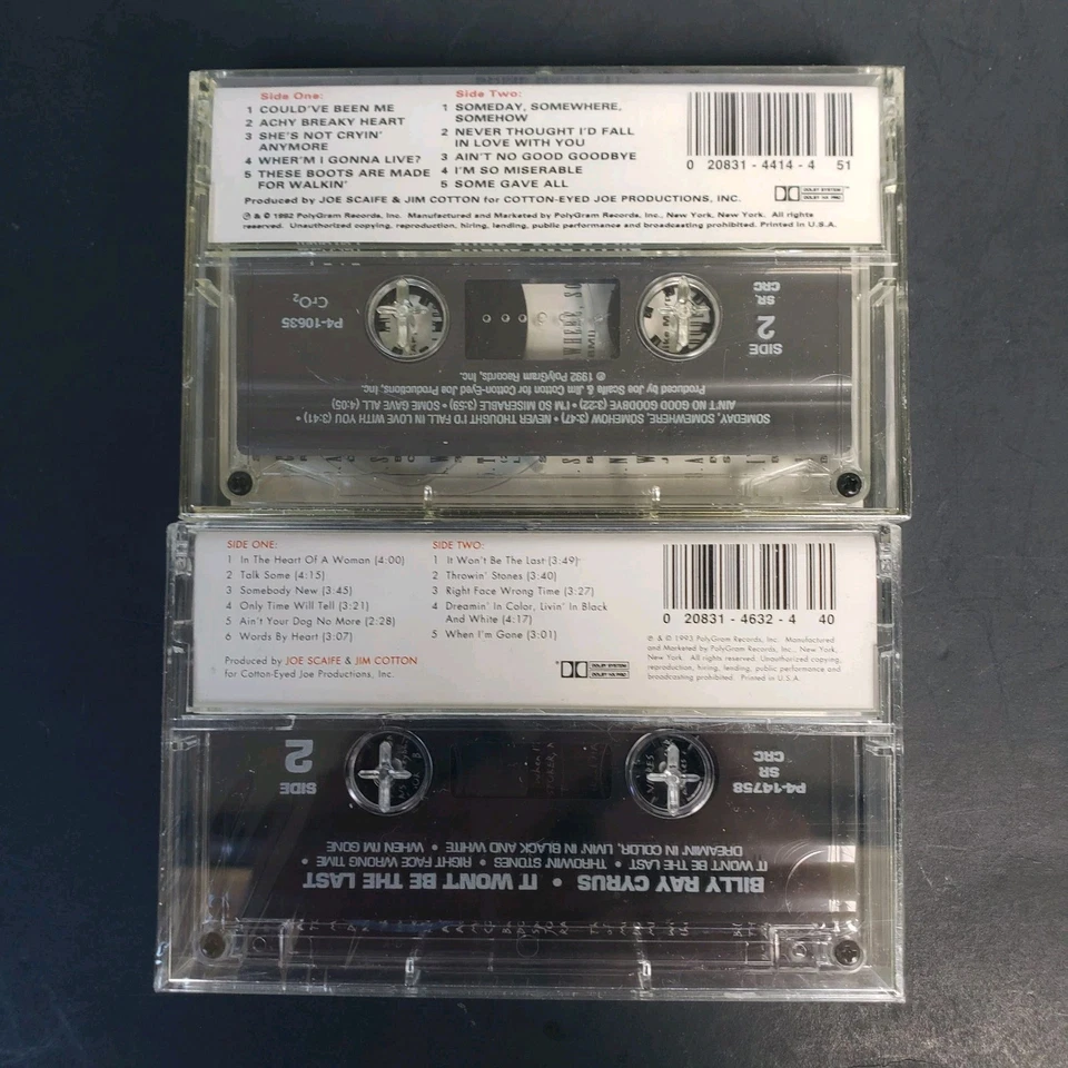 Billy Ray Cyrus - It Won't Be The Last & Some Gave All Cassettes Tapes New - Image 2 of 3