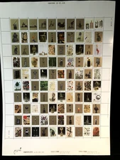 Joan Miro stamp sheet Collection of the Maeght Foundation prism designs 1991-92