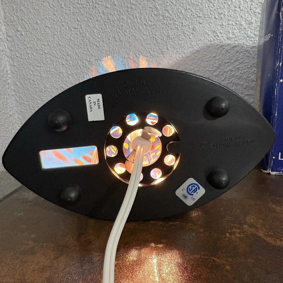 Lámpara de movimiento de carrusel Starry Nights 1999 vintage estrellas de luna luces giratorias retro Foto 4 de 4