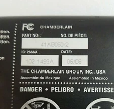 Liftmaster Chamberlain 41AB050-2B Circuit Board Purple Learn Button BOARD ONLY!