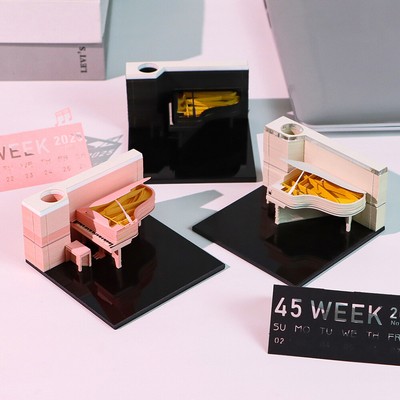 3D Desk Calendar 2025 Memo Pad Calendar Multi-Function for Desktop Decoration