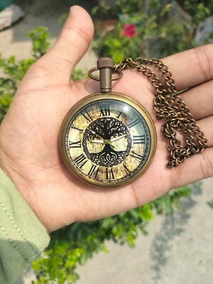 Copper Personalized Mens Pocket Watch,Mechanical Pocket Watch,Steampunk  Pocket W