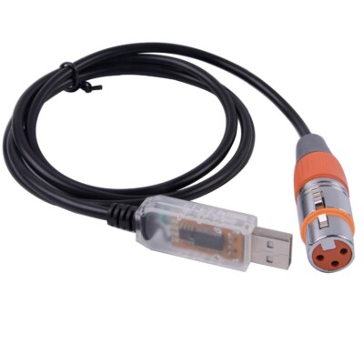 USB to DMX Interface Adapter Cable Stage Light PC DMX512 Controller Dimmer DMX