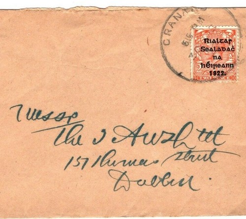 IRELAND Cover GB Overprint *GRANARD* RUBBER Co Longford 1922{samwells}IR101 - 第 1/6 張圖片