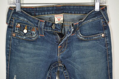 USA TRUE RELIGION デニム ヴィンテージ インディゴ joey True Religion Joey Twisted Seam Flare Blue Jeans 10-503