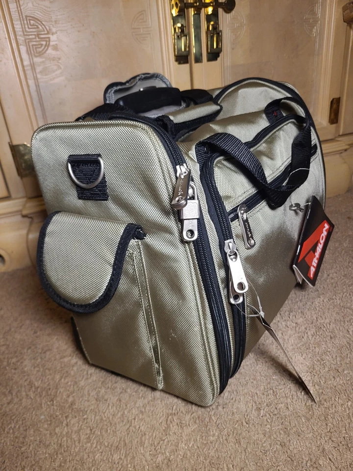 Equipaje con ruedas Athalon Plane Case, negro con tirador y asas dobles de nailon Foto 4 de 4