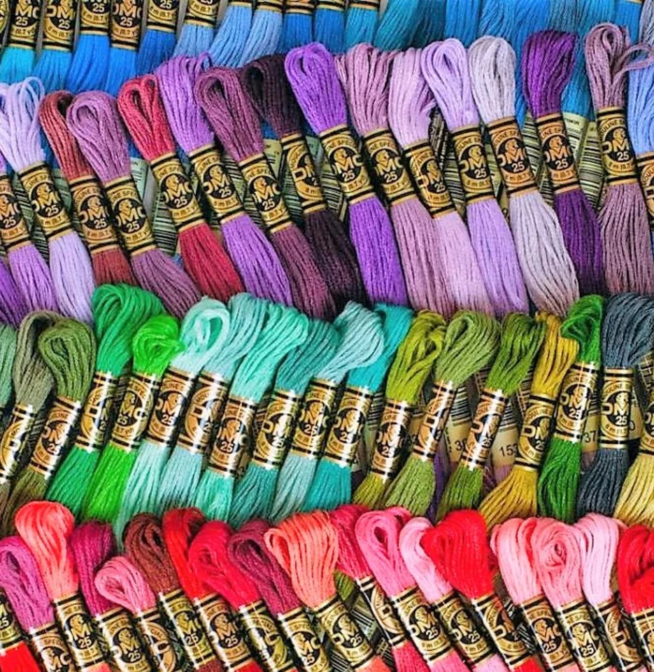 50 Skeins Lot DMC Floss Embroidery Thread  No Duplicates France 100% Cotton  - Image 4 of 4