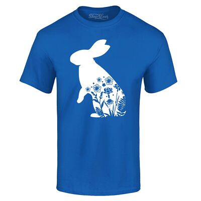 Easter Bunny Spring Flowers T-shirt Fun Cute Easter Rabbit Shirts