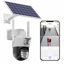 Solar Battery Powered Wireless WiFi Outdoor Pan/Tilt Zoom Home Security Camera