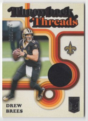 2024 Donruss Elite Throwback Threads Drew Brees /500 New Orleans Saints #THT-DBR