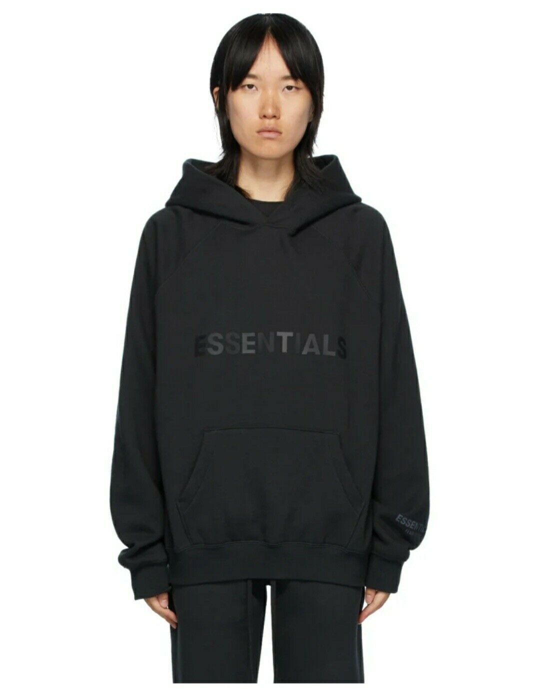 2020ss FOG Essentials Black Hoodie M