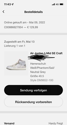 Nike Air Jordan 1 Mid SE Craft Inside Out/Neu/OVP/EU40.5-US7.5