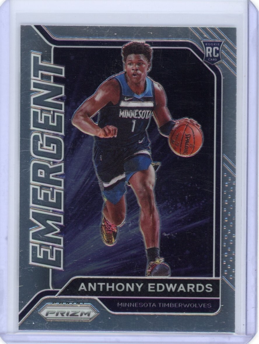 2020-21 Panini Prizm Anthony Edwards Rookie RC Emergent Insert Minn Timberwolves