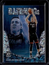 Duncan Robinson 2022-23 Donruss Optic #11 Raining 3s Holo Fast Break Miami Heat