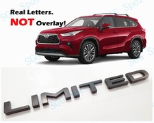 1pc Matte Black Rear Limited Letter Emblem Badge Fit For 2020toyota Highlander