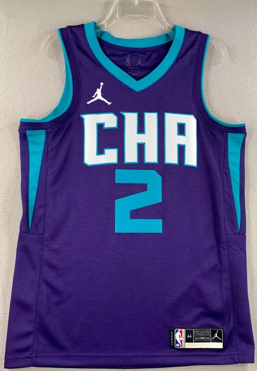 売れ筋商品|||ジョーダン Tシャツ トップス レディース Men's Lamelo Ball Purple Charlotte Hornets Statement Edition Swingman Jersey Purple Unisex Jordan Brand LaMelo Ball Purple Charlotte Hornets