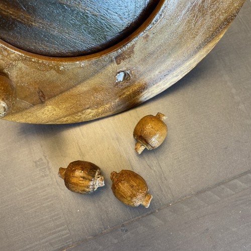 Vintage Pineapple, Monkey Pod Teak, Lazy Susan Serving Tower Replacement Parts - Picture 5 of 10