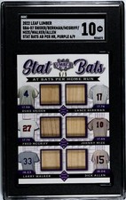 2022 Leaf Lumber Snider McGriff Mize Allen Walker Game Used Bat Relic /9 SGC 10