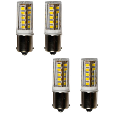 4-Pack HQRP BA15s 33 Birne für Ge 1057D BP2 26838 142456 1550958 3Ba61 6VF33