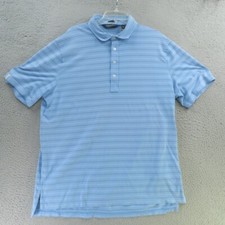 Ralph Lauren Polo Shirt Mens XL Blue Short Sleeve Golf Stretch Lisle