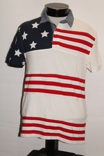 TOMMY HILFIGER Mens medium M USA-Flag Polo shirt Combine ship Discount