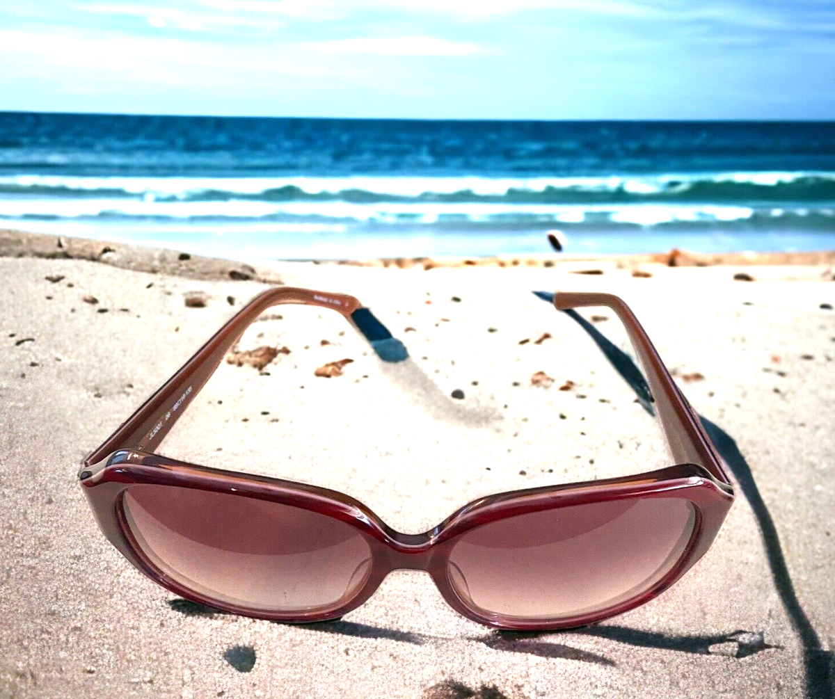 Judith Leiber Ruby Jeweled Burgundy Red Grad Brown lens  display picture 3