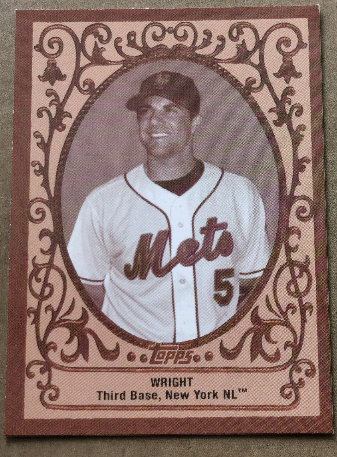 DAVID WRIGHT 2008 TOPPS TRADING CARD HISTORY #TCH27 NEW YORK METS 