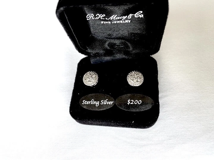 NIB Macy s Bridge Diamond Cluster Stud Earrings 1 10 CTTW 200