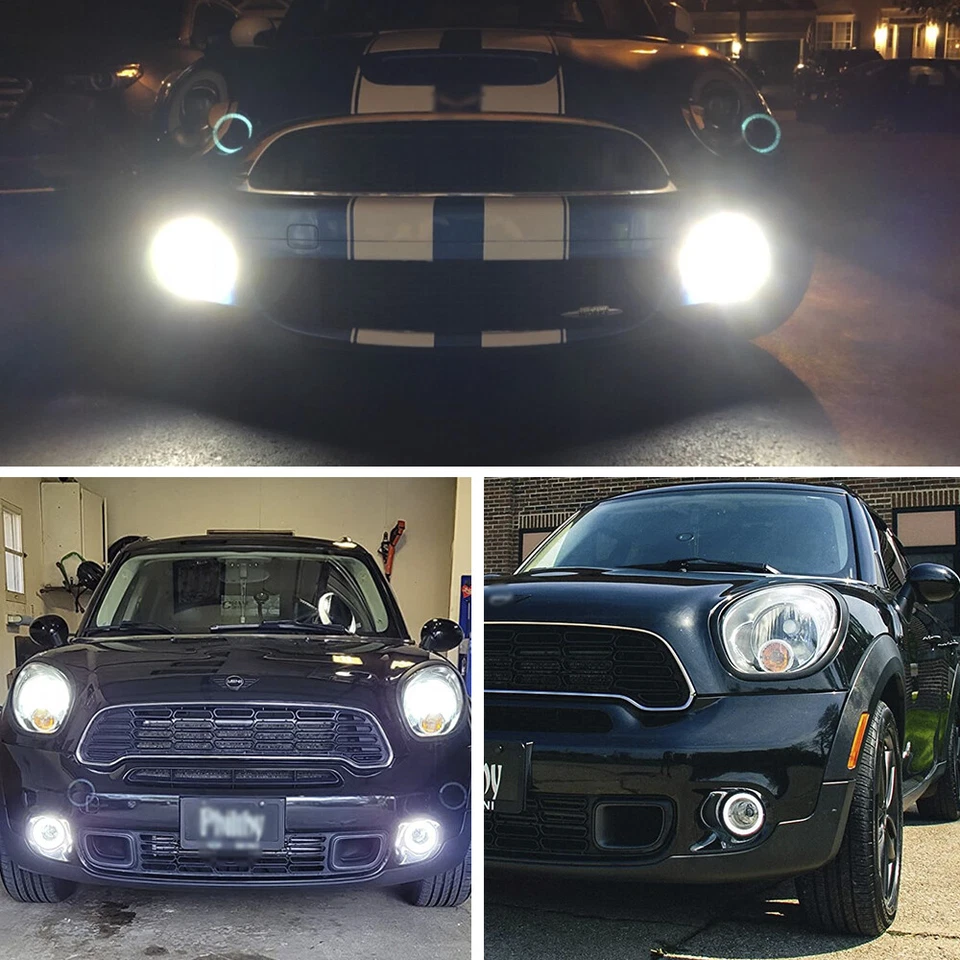 Luz antiniebla de conducción LED halo DRL blanca para Mini Cooper R55 R56 R57 R58 R59 R60 R61 Foto 3 de 4