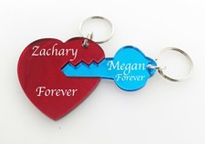Key To My Heart Key Chain Personalized Acrylic Mirror Heart Keychain Customized