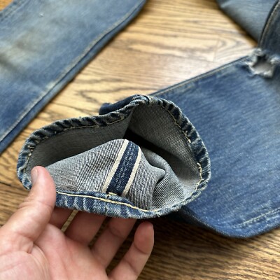 Vintage 60s Levis Big E 503BXX Selvedge Denim Jeans Hidden Rivets