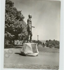 MASSASOIT Statue in PLYMOUTH, MA USA 1960s CYRUS DALLIN VTG Press Photo