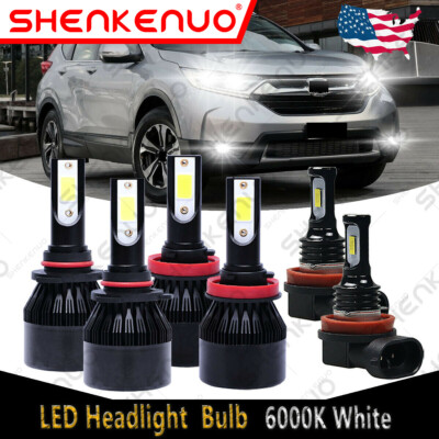 For Honda CR-V CRV 2015 2016 2017 2018 6000K LED Headlight Fog Lights 6 Bulb C9B