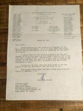 SIGNED Letter to Clifford Evans from Edward W. Brooke (US Senator, Mass) - 1981