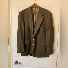 Botany 500 Vintage Men  s Tweed Wool Blazer Jacket with 100 Pure Silk Lining