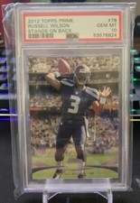 2012 Topps Prime - 78 Russell Wilson RC - Stands on Back SP - PSA 10 Low Pop