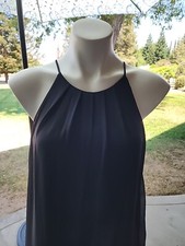 Women's Little Black Lush Dress Size Large Spaghetti Stripe, Fully Lined