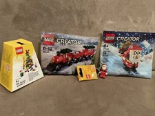 LEGO® Holiday Christmas Lot of 4 - 30580 854040 30543 5004934 SANTA TRAIN TREE