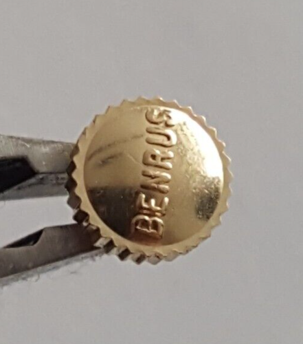 Benrus Water Resistant Gold Plated Crown - Picture 4 of 8