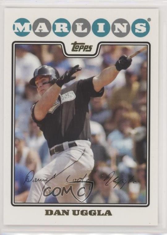 2008 Topps Gold Foil Dan Uggla #70 d1f